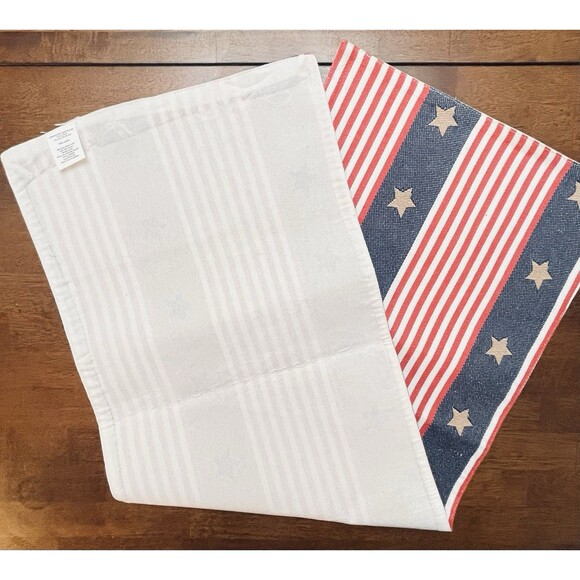 Patriotic Americana Fabric Table Runner Topper Center Piece 36"x13" Cotton - Picture 3 of 4